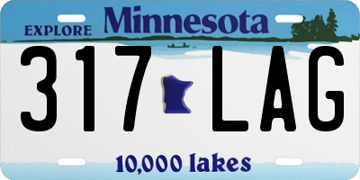 MN license plate 317LAG