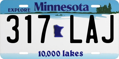 MN license plate 317LAJ