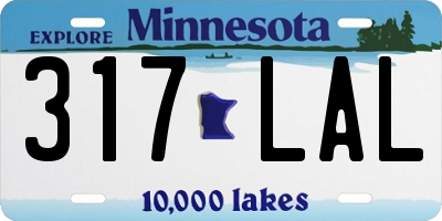 MN license plate 317LAL