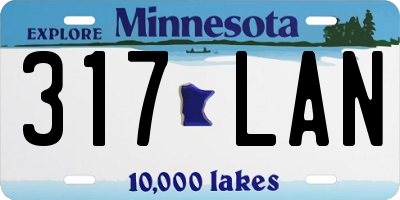 MN license plate 317LAN