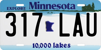 MN license plate 317LAU