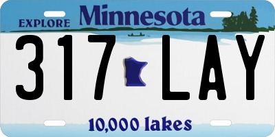 MN license plate 317LAY