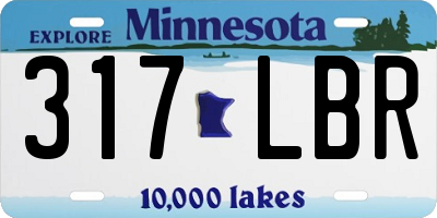MN license plate 317LBR