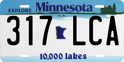 MN license plate 317LCA