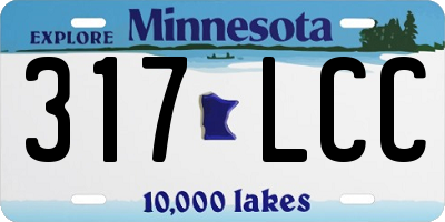 MN license plate 317LCC