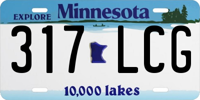MN license plate 317LCG
