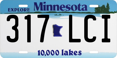 MN license plate 317LCI