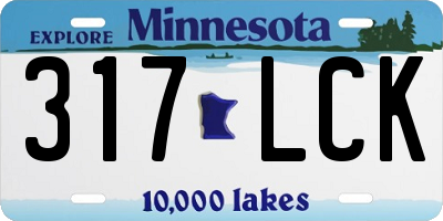 MN license plate 317LCK