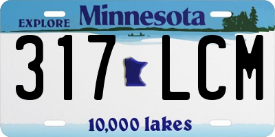MN license plate 317LCM