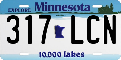 MN license plate 317LCN