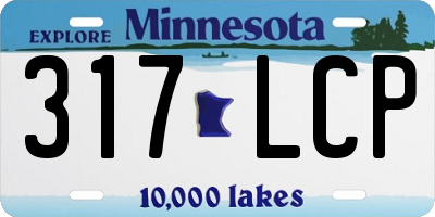 MN license plate 317LCP