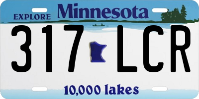 MN license plate 317LCR