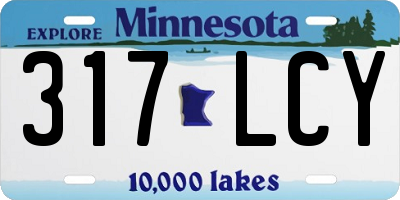 MN license plate 317LCY
