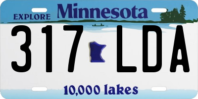 MN license plate 317LDA