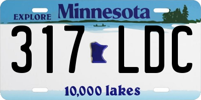 MN license plate 317LDC