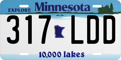 MN license plate 317LDD