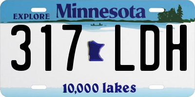 MN license plate 317LDH