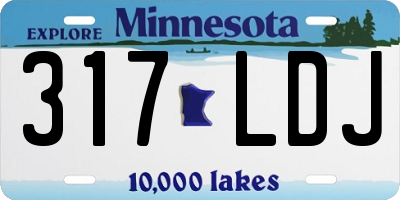 MN license plate 317LDJ