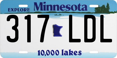 MN license plate 317LDL