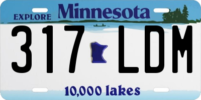 MN license plate 317LDM