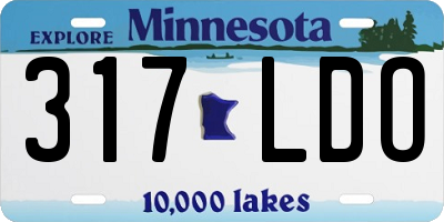 MN license plate 317LDO