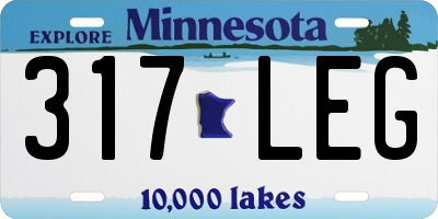 MN license plate 317LEG