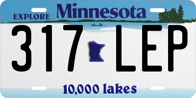 MN license plate 317LEP