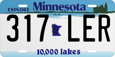 MN license plate 317LER