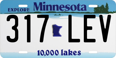 MN license plate 317LEV