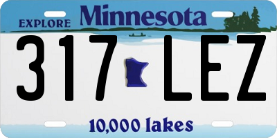 MN license plate 317LEZ