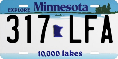 MN license plate 317LFA