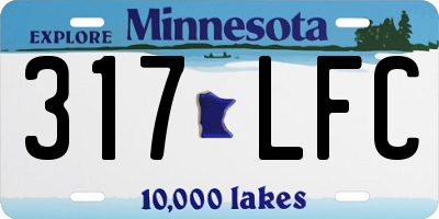 MN license plate 317LFC