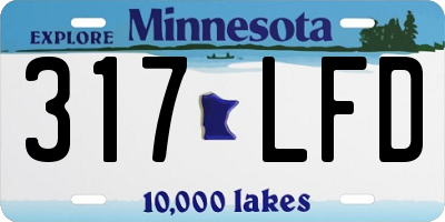 MN license plate 317LFD