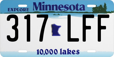 MN license plate 317LFF