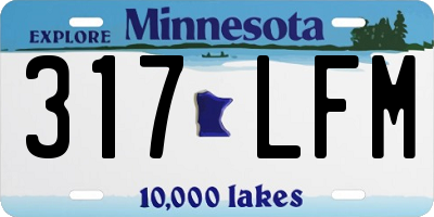 MN license plate 317LFM