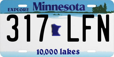 MN license plate 317LFN
