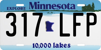 MN license plate 317LFP