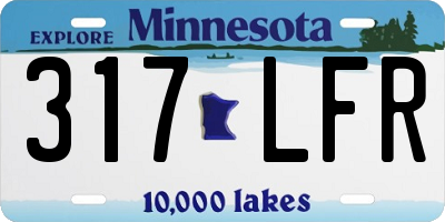 MN license plate 317LFR