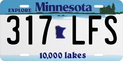 MN license plate 317LFS