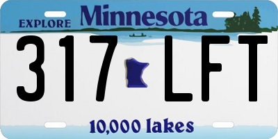 MN license plate 317LFT