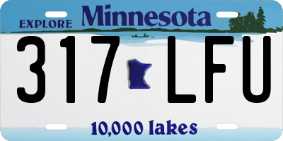 MN license plate 317LFU