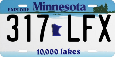 MN license plate 317LFX