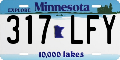 MN license plate 317LFY