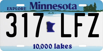 MN license plate 317LFZ
