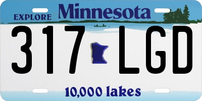 MN license plate 317LGD