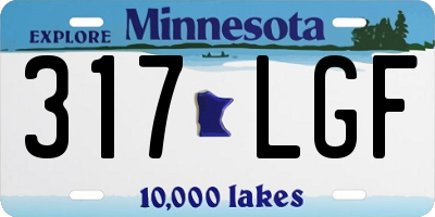 MN license plate 317LGF