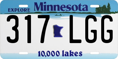 MN license plate 317LGG