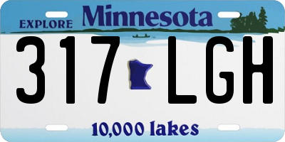 MN license plate 317LGH