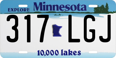 MN license plate 317LGJ