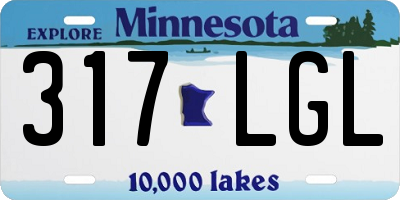 MN license plate 317LGL